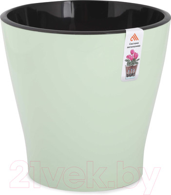 Кашпо Альтернатива Лея / М8269 (светло-зеленый, с автополивом)