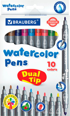 Фломастеры Brauberg Premium Dual-Tip / 151946 (10шт)