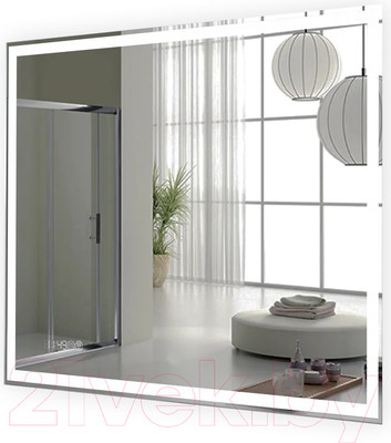 Зеркало Пекам Greta 120x80spcl / greta-120x80spcl (с подогревом, подсветкой, сенсором на прикосновение и часами)