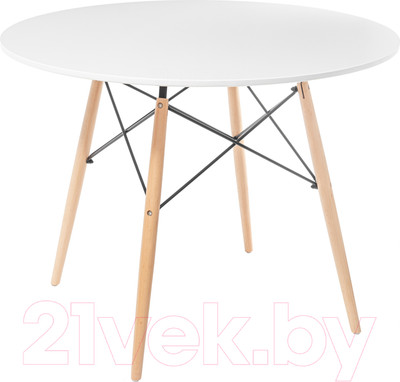 Обеденный стол Mio Tesoro ST-001Ф100 (белый/дерево)