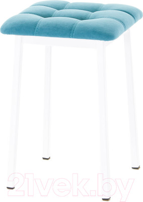 Табурет AMC Comfort 7.6.13 (ткань бирюзовый/белый)