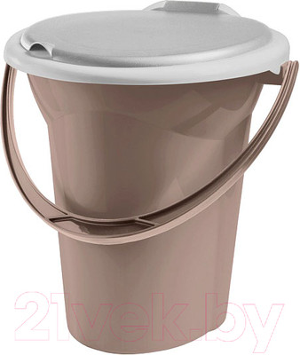 Ведро-туалет Бытпласт Лотос / 4312264 (коричневый)