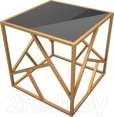 Журнальный столик РасГар Империал 50x50 (черный/золото)