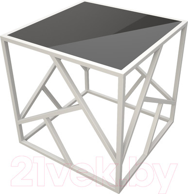 Журнальный столик РасГар Империал 50x50 (черный/белый)