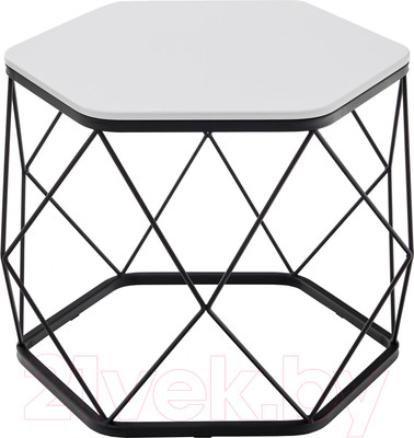 Журнальный столик РасГар Арена (черный/белый)