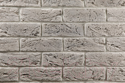 Декоративный камень бетонный Petra Клинкерный кирпич 17П1 (белый/светло-серый)