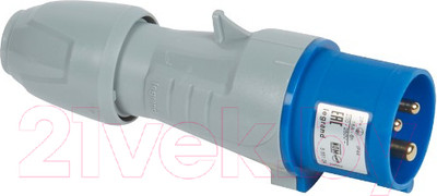 Вилка силовая Legrand 2Р+Е IP44 16А 230V / 90103