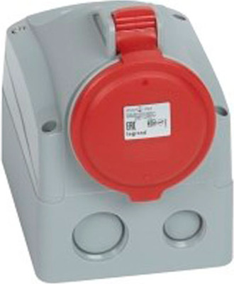 Розетка силовая Legrand 3P+N+E IP44 32А 380V / 90162