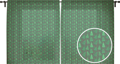 Комплект гардин JoyArty Нарядные елочки / tul_185483 (2шт, 145x180)