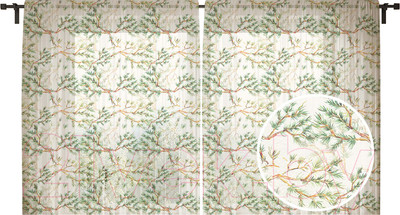 Комплект гардин JoyArty Ветки хвои / tul_185484 (2шт, 145x180)