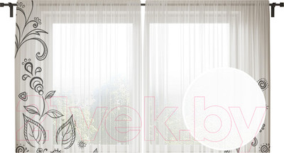 Комплект гардин JoyArty Цветочное обрамление / tul_32749 (2шт, 145x180)