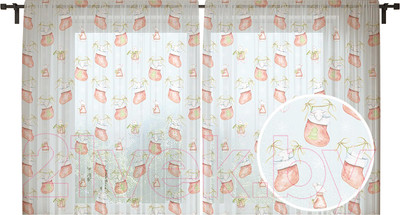 Комплект гардин JoyArty Мышка 2020 / tul_185500 (2шт, 145x180)