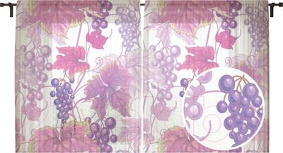 Комплект гардин JoyArty Сочный виноград / tul_21614 (2шт, 145x180)