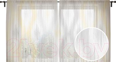 Комплект гардин JoyArty Ромбовидные зигзаги / tul_34684 (2шт, 145x180)