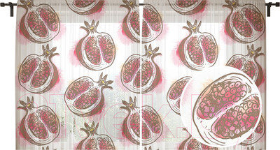 Комплект гардин JoyArty Гранатовый рай / tul_47772 (2шт, 145x180)