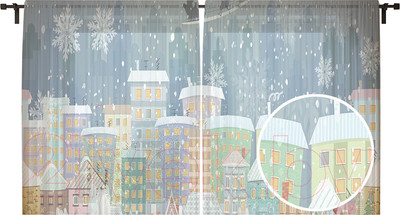 Комплект гардин JoyArty Канун Нового Года / tul_92684 (2шт, 145x180)