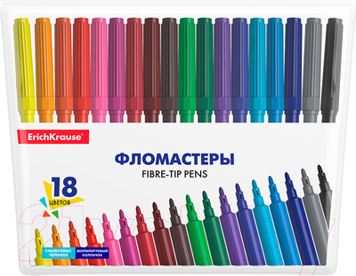 Фломастеры Erich Krause Basic / 53369 (18цв)