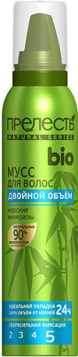 Мусс для укладки волос Прелесть Био Сверхсильной фиксации с морскими минералами (160мл)