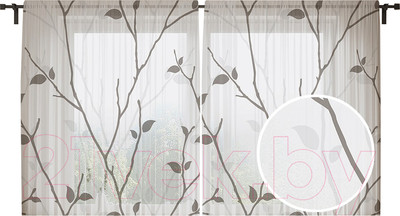 Комплект гардин JoyArty Распускающиеся стволы / tul_13271 (2шт, 145x180)