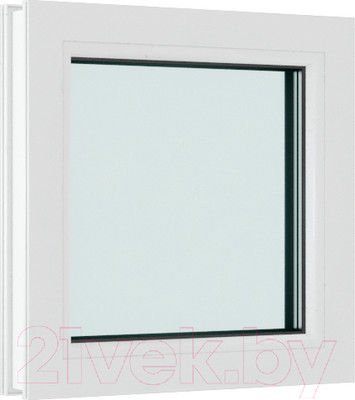 Окно ПВХ Brusbox Одностворчатое глухое 3 стекла (1300x1300x70)