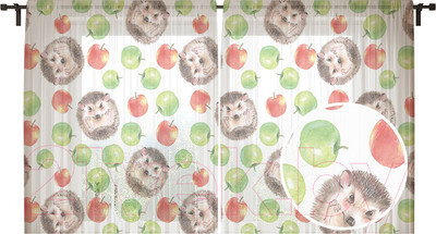 Комплект гардин JoyArty Лесной аппетит / tul_52741 (2шт, 145x180)