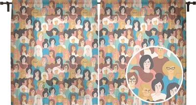 Комплект гардин JoyArty Множество девушек / tul_114176 (2шт, 145x180)
