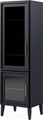 Шкаф с витриной Молодечномебель Charlie D-2 ВМФ-1525-01 левый (шафран)