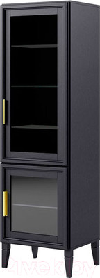 Шкаф с витриной Молодечномебель Charlie D-2 ВМФ-1525 правый (шафран)