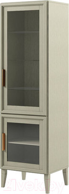 Шкаф с витриной Молодечномебель Charlie D-2 ВМФ-1525 правый (серый агат)