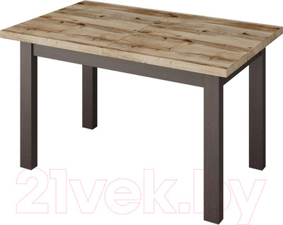 Обеденный стол Senira Кастусь 110-145x70 (береза сандал/венге)