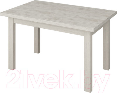 Обеденный стол Senira Кастусь 110-145x70 (сосна монрепо/белый)