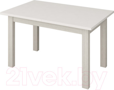 Обеденный стол Senira Кастусь 110-145x70 (белый/белый)