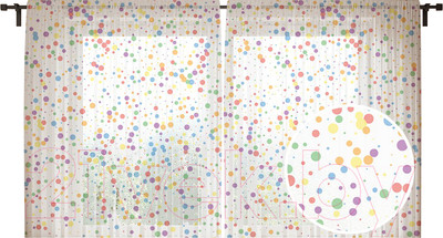 Комплект гардин JoyArty Новогоднее конфетти / tul_290641 (2шт, 145x180)