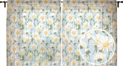 Комплект гардин JoyArty Ромашковое поле / tul_75130 (2шт, 145x180)