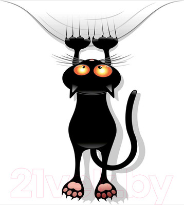 Шторка-занавеска для ванны JoyArty Кот-шкодник / sc_18507