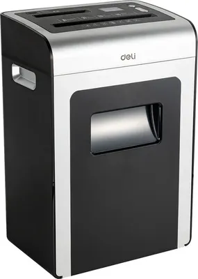 Шредер Deli E9917-EU (черный/белый)