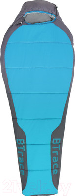 Спальный мешок BTrace Snug S Size / S0574 (левый, серый/синий)