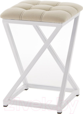 Табурет AMC Comfort 8.6.3 (ткань бежевый/белый)