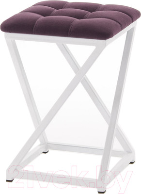 Табурет AMC Comfort 8.6.14 (ткань баклажан/белый)