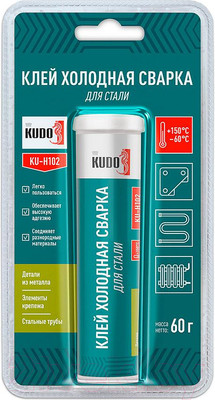 Клей Kudo Холодная сварка для стали / KU-H102 (60г)