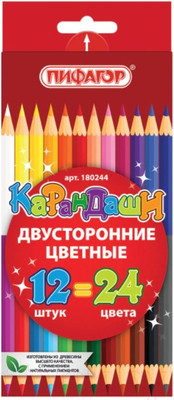 Набор цветных карандашей Пифагор 180244 (12шт)