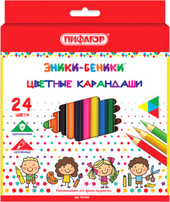 Набор цветных карандашей Пифагор Эники-Беники / 181348 (24шт)