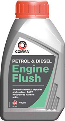 Присадка Comma Промывка для бензинового и дизельного двигателя / EF400M (400мл)