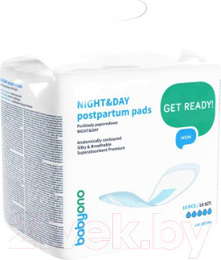 Прокладки послеродовые BabyOno День и ночь / 599 (10шт)