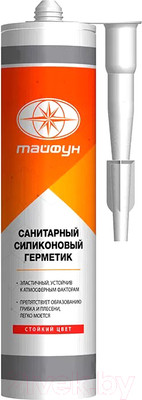 Герметик силиконовый Тайфун Санитарный 031 (280мл, голубой)