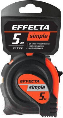 Рулетка Effecta Simple 19мм / 570519 (5м)