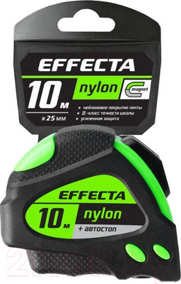 Рулетка Effecta Nylon 25мм / 581025 (10м)
