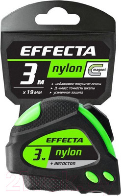 Рулетка Effecta Nylon 19мм / 580319 (3м)