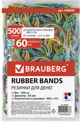 Резинки для денег Brauberg 440050