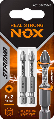 Набор бит Nox Strong Torsion E6.3 Pz2-50 / 337250-2 (2шт)